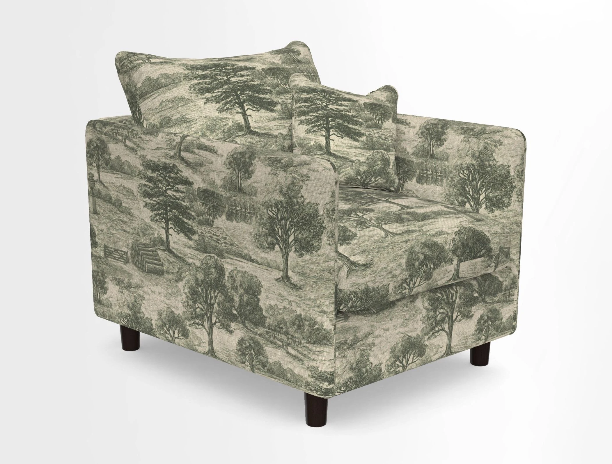 Madehurst Chair in Two Tone Plain Biscuit. Loose cover option available