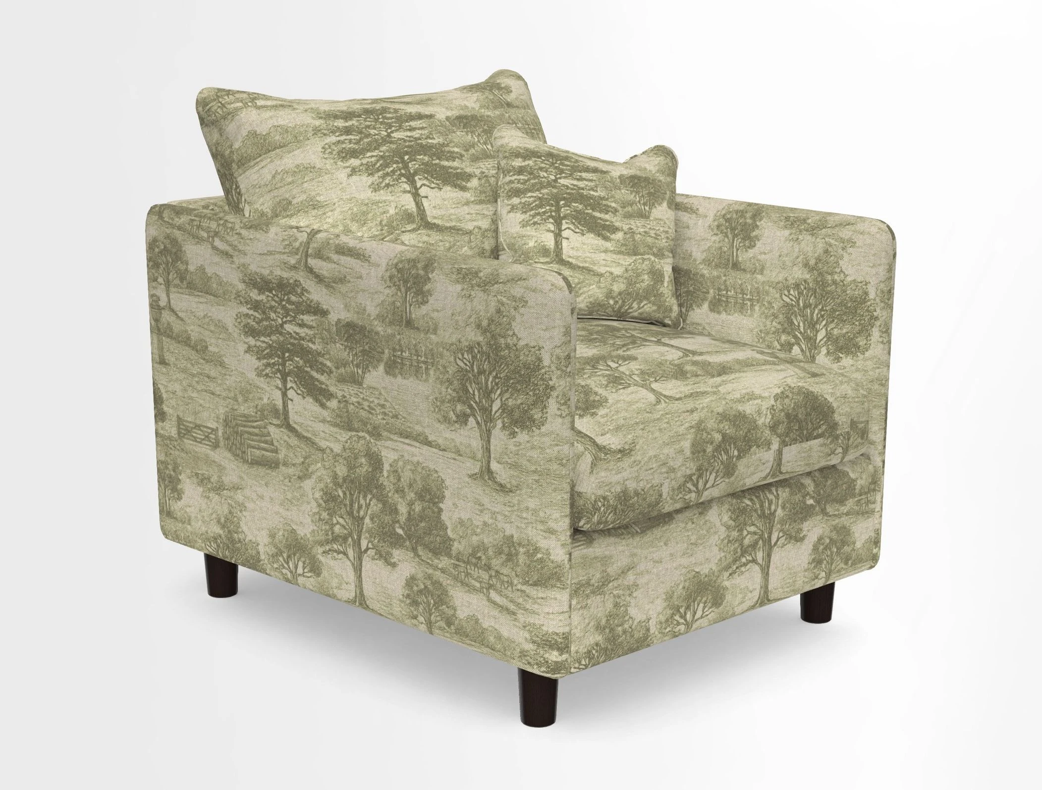 Madehurst Chair in Two Tone Plain Biscuit. Loose cover option available