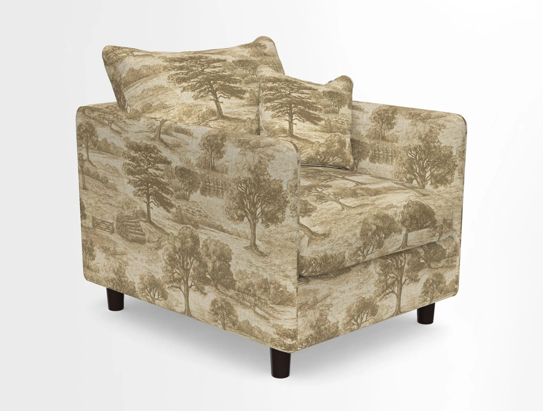 Madehurst Chair in Two Tone Plain Biscuit. Loose cover option available