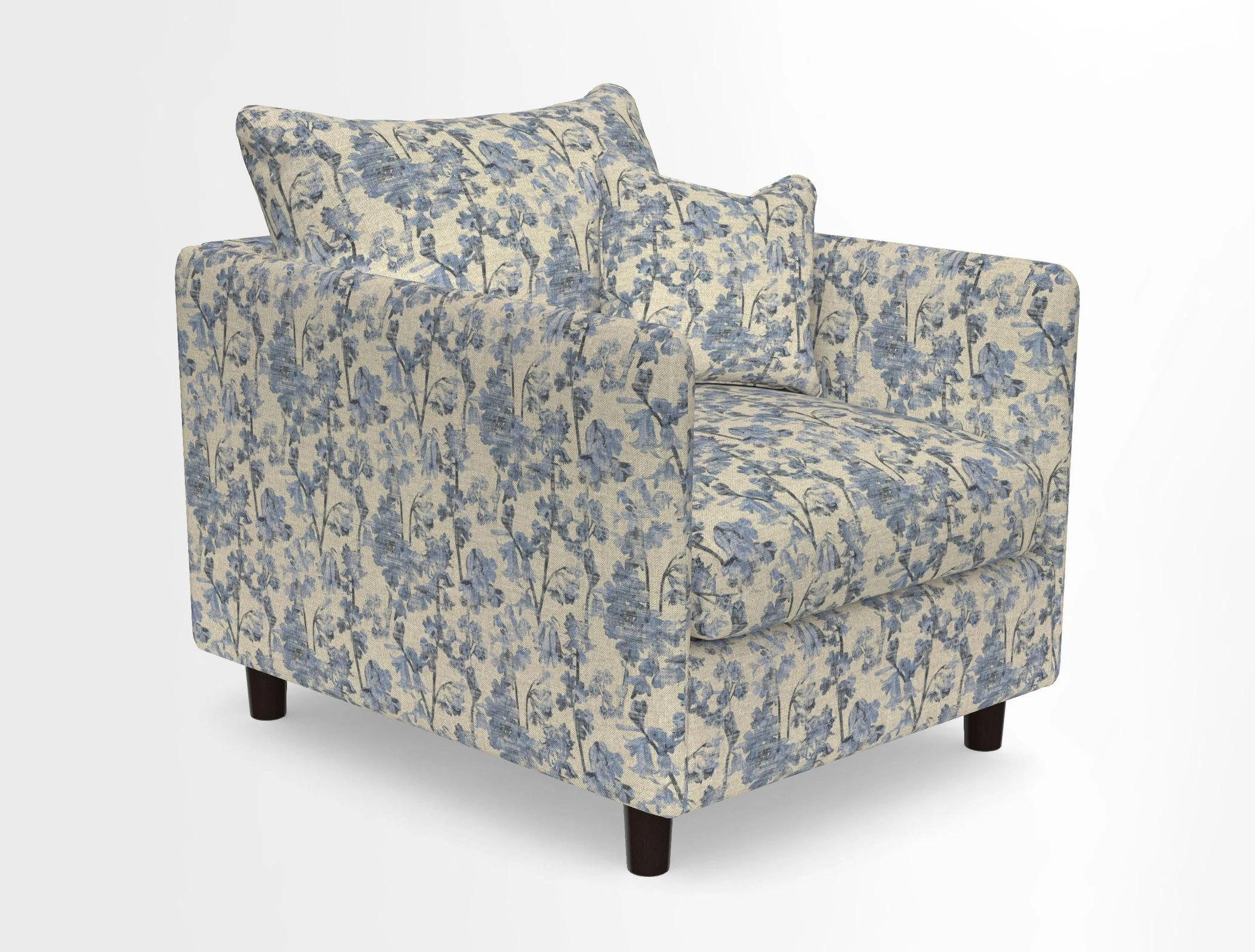 Madehurst Chair in Two Tone Plain Biscuit. Loose cover option available
