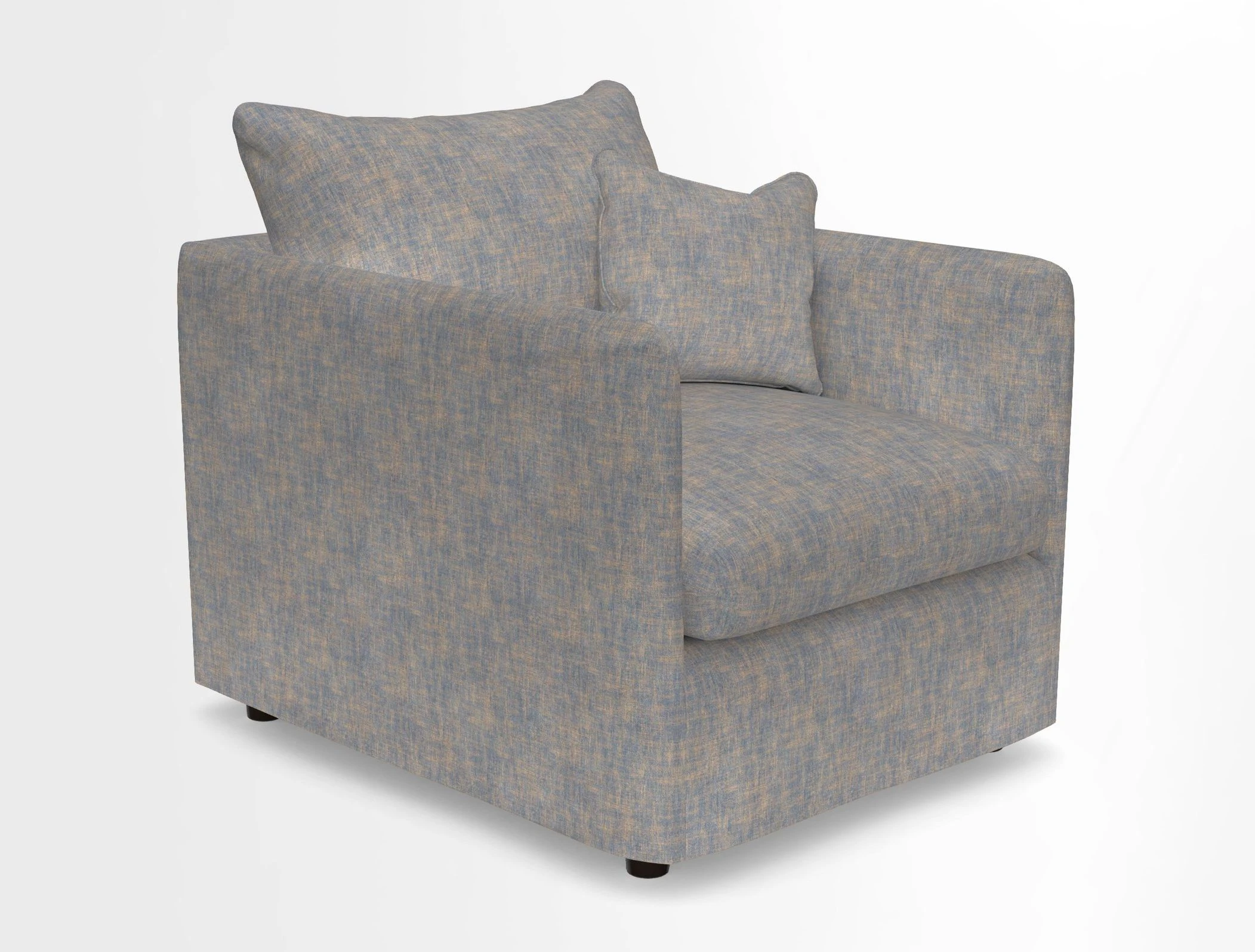 Madehurst Chair in Two Tone Plain Biscuit. Loose cover option available