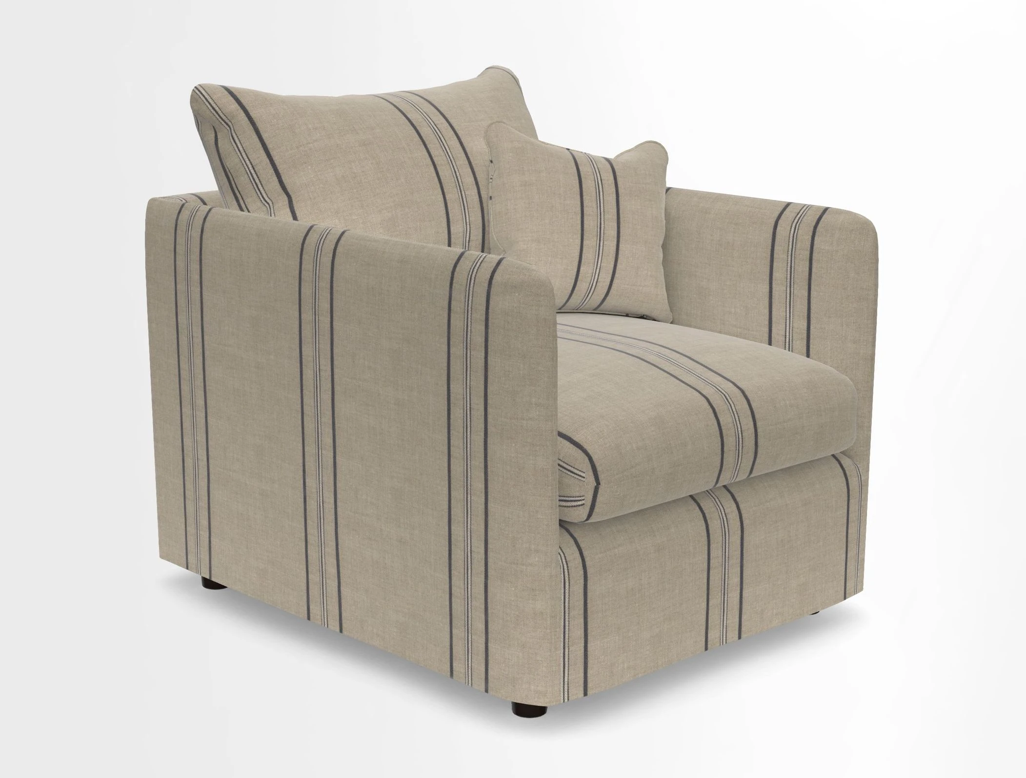 Madehurst Chair in Two Tone Plain Biscuit. Loose cover option available