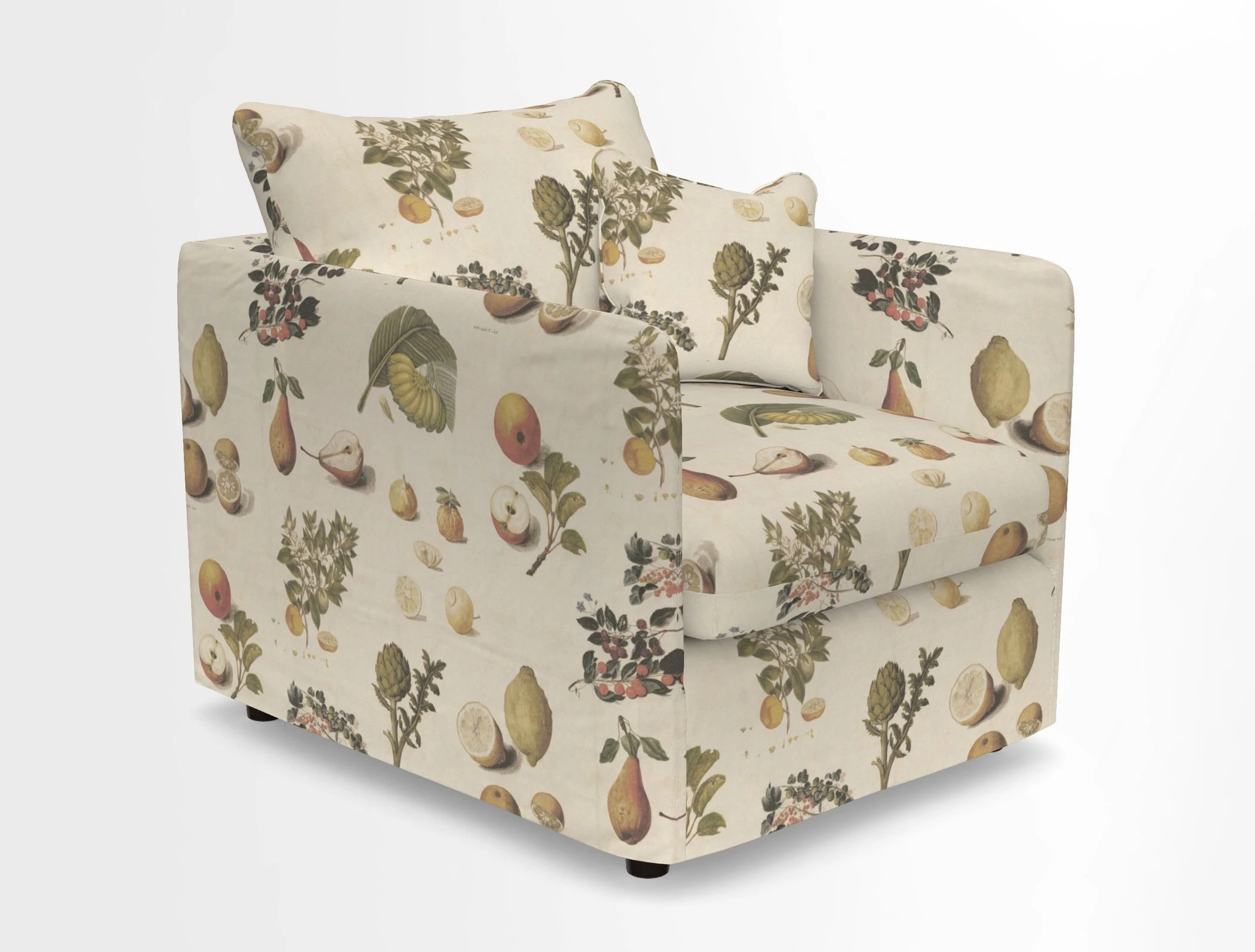 Madehurst Chair in Two Tone Plain Biscuit. Loose cover option available