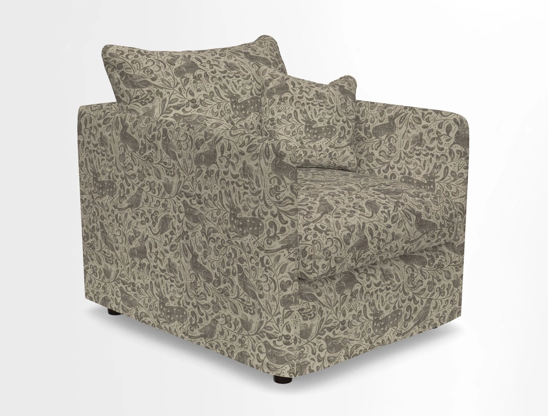 Madehurst Chair in Two Tone Plain Biscuit. Loose cover option available