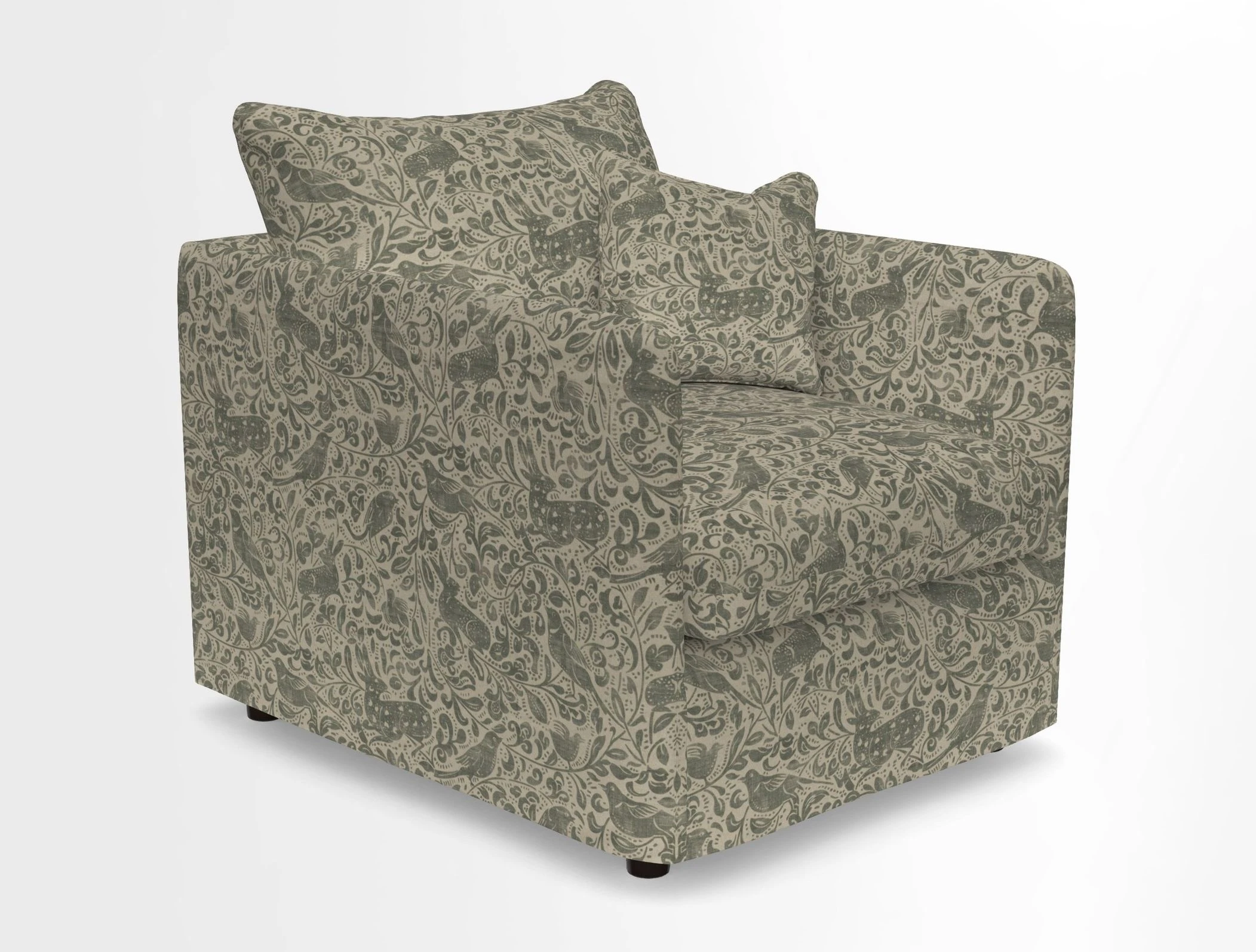 Madehurst Chair in Two Tone Plain Biscuit. Loose cover option available