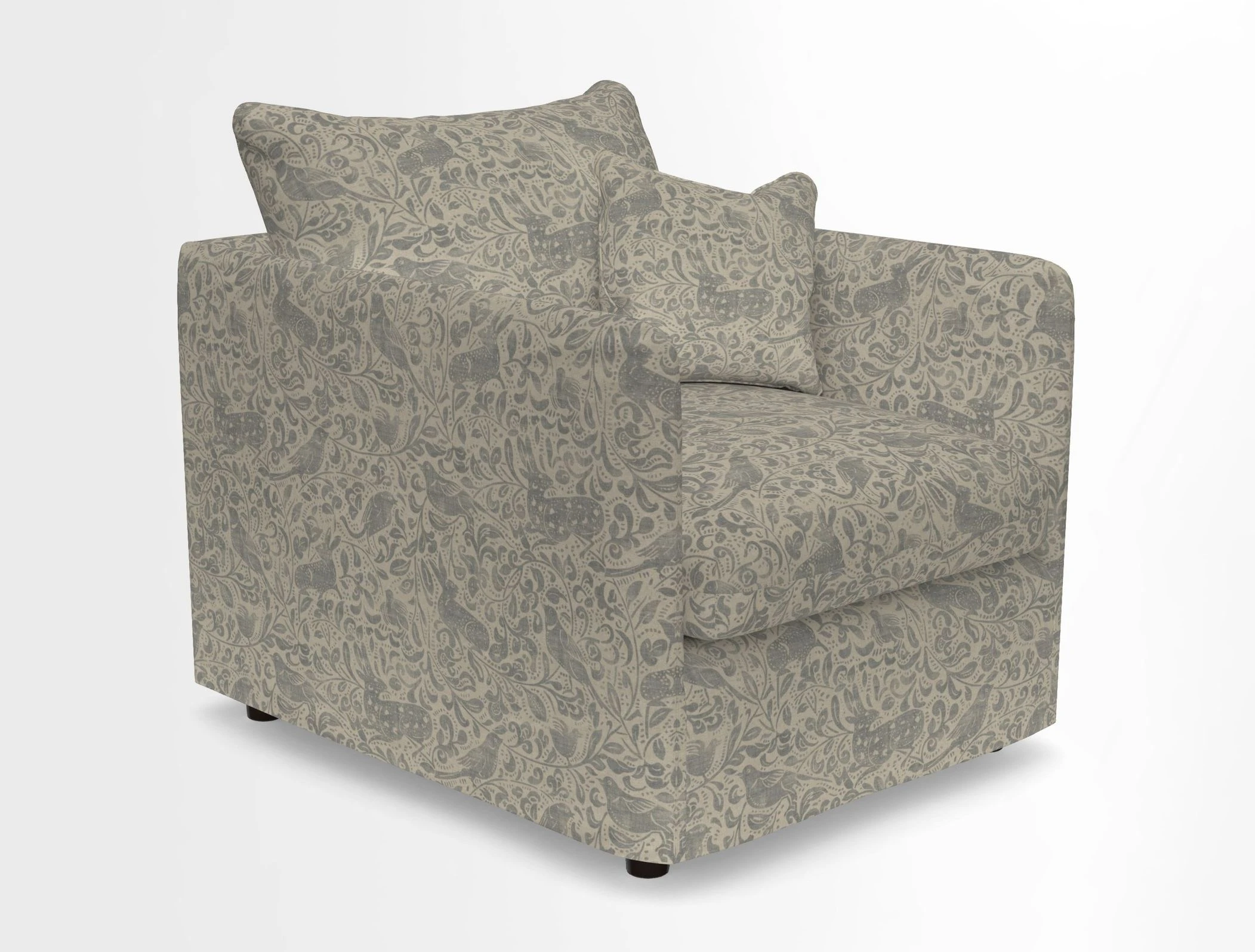 Madehurst Chair in Two Tone Plain Biscuit. Loose cover option available