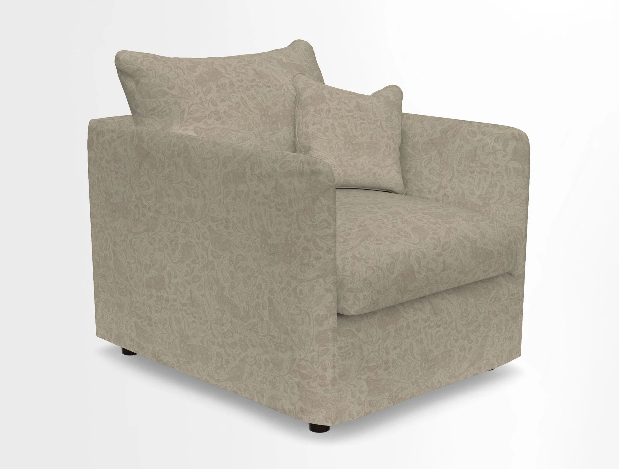 Madehurst Chair in Two Tone Plain Biscuit. Loose cover option available