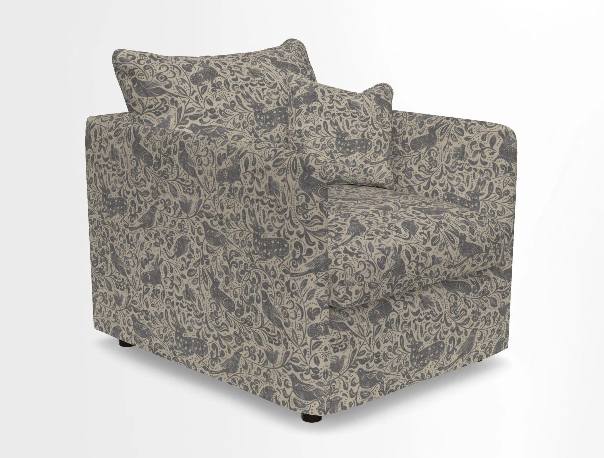 Madehurst Chair in Two Tone Plain Biscuit. Loose cover option available