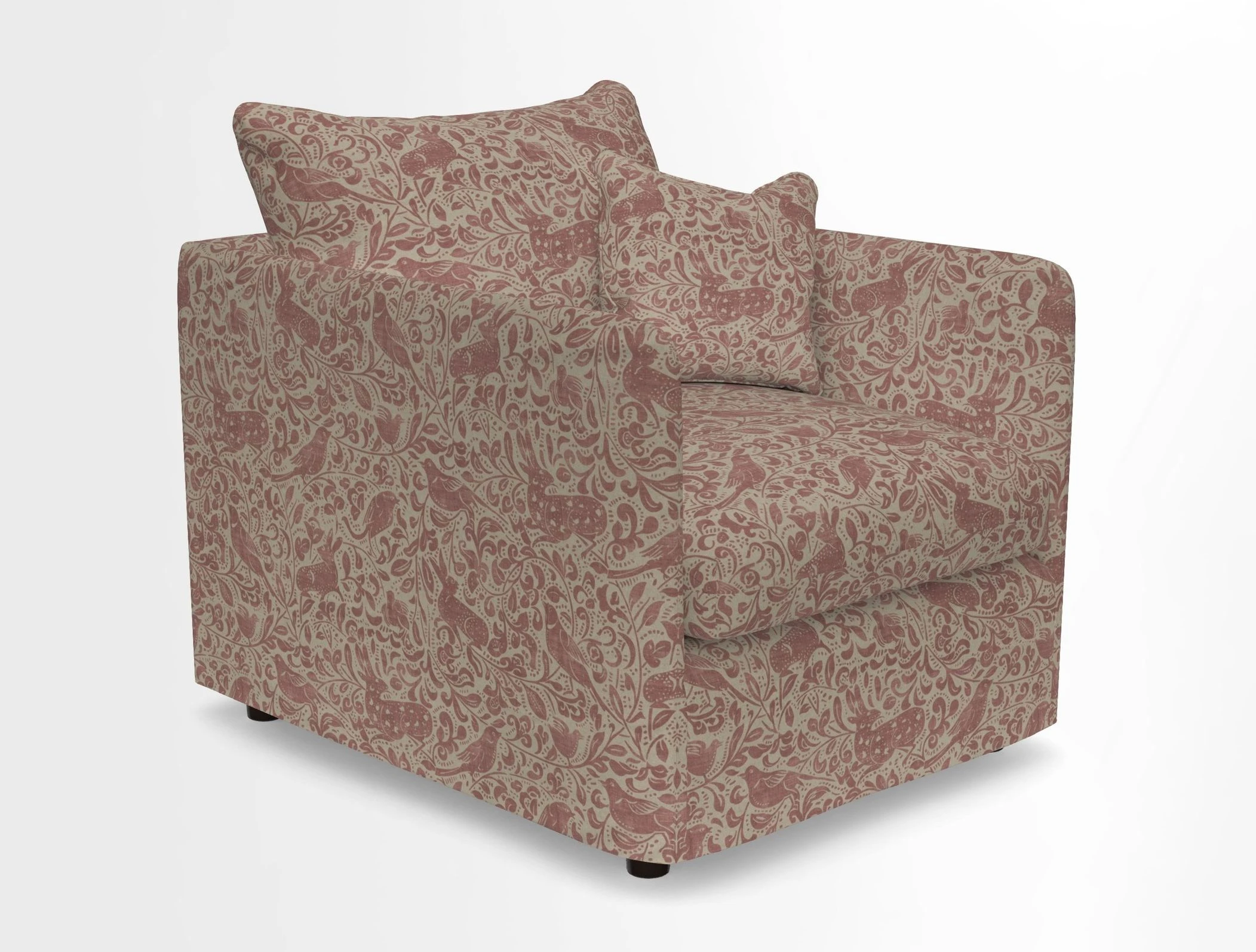 Madehurst Chair in Two Tone Plain Biscuit. Loose cover option available