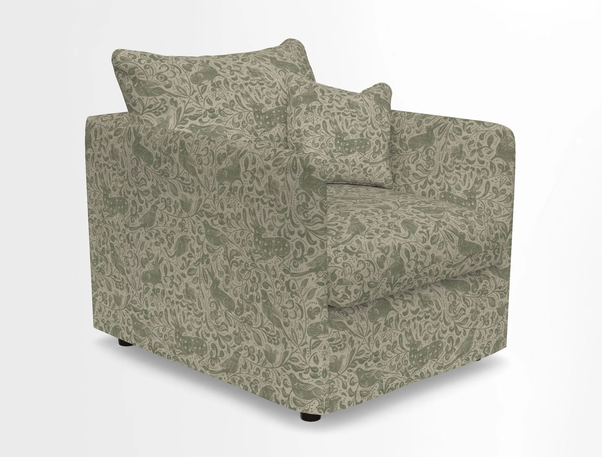 Madehurst Chair in Two Tone Plain Biscuit. Loose cover option available
