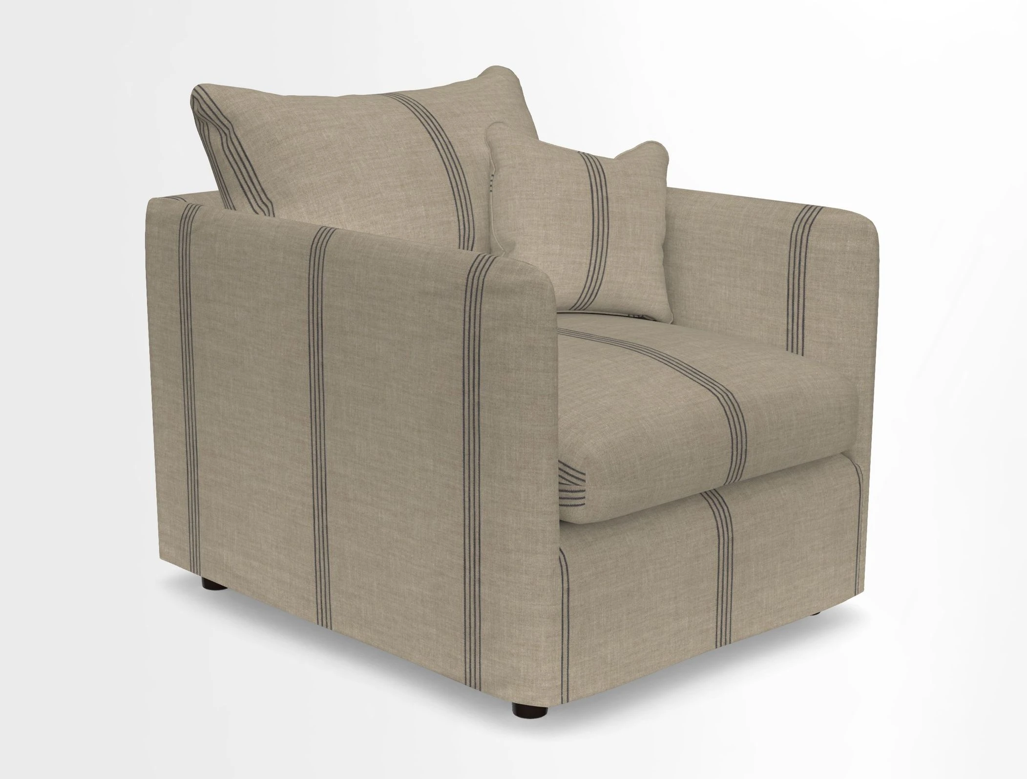 Madehurst Chair in Two Tone Plain Biscuit. Loose cover option available