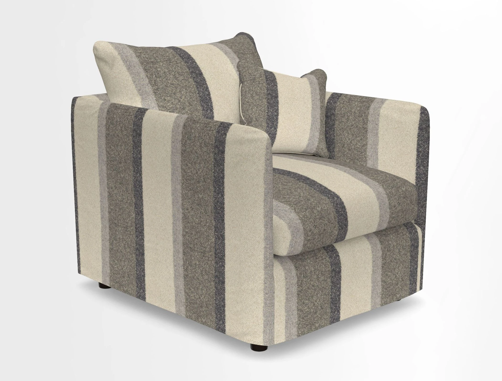 Madehurst Chair in Two Tone Plain Biscuit. Loose cover option available