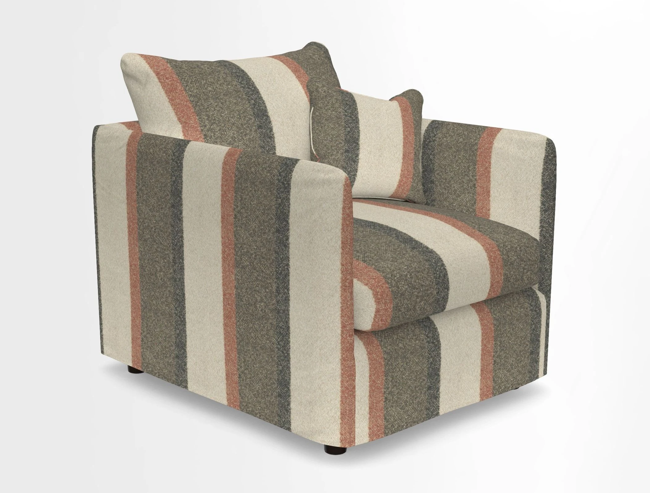 Madehurst Chair in Two Tone Plain Biscuit. Loose cover option available