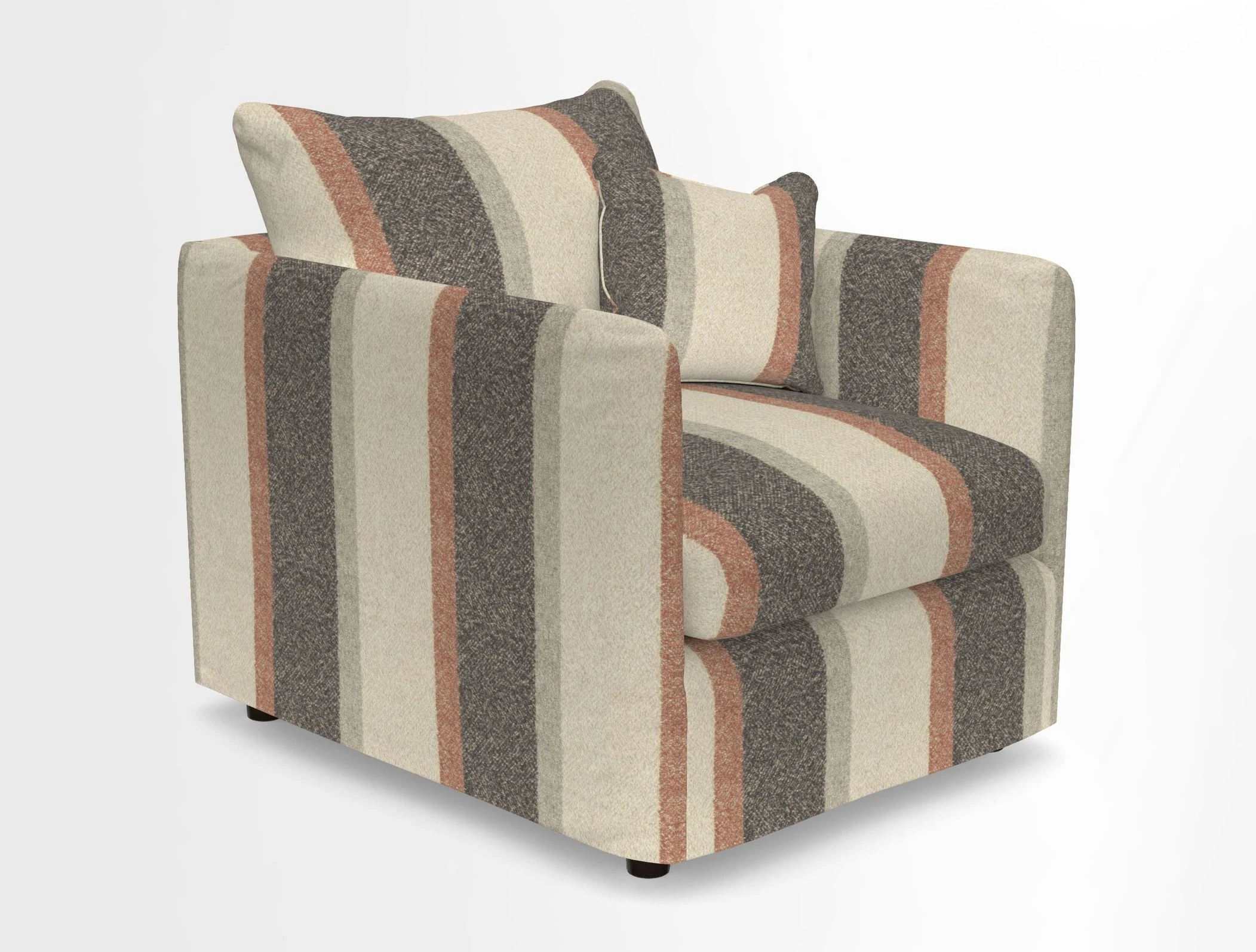 Madehurst Chair in Two Tone Plain Biscuit. Loose cover option available