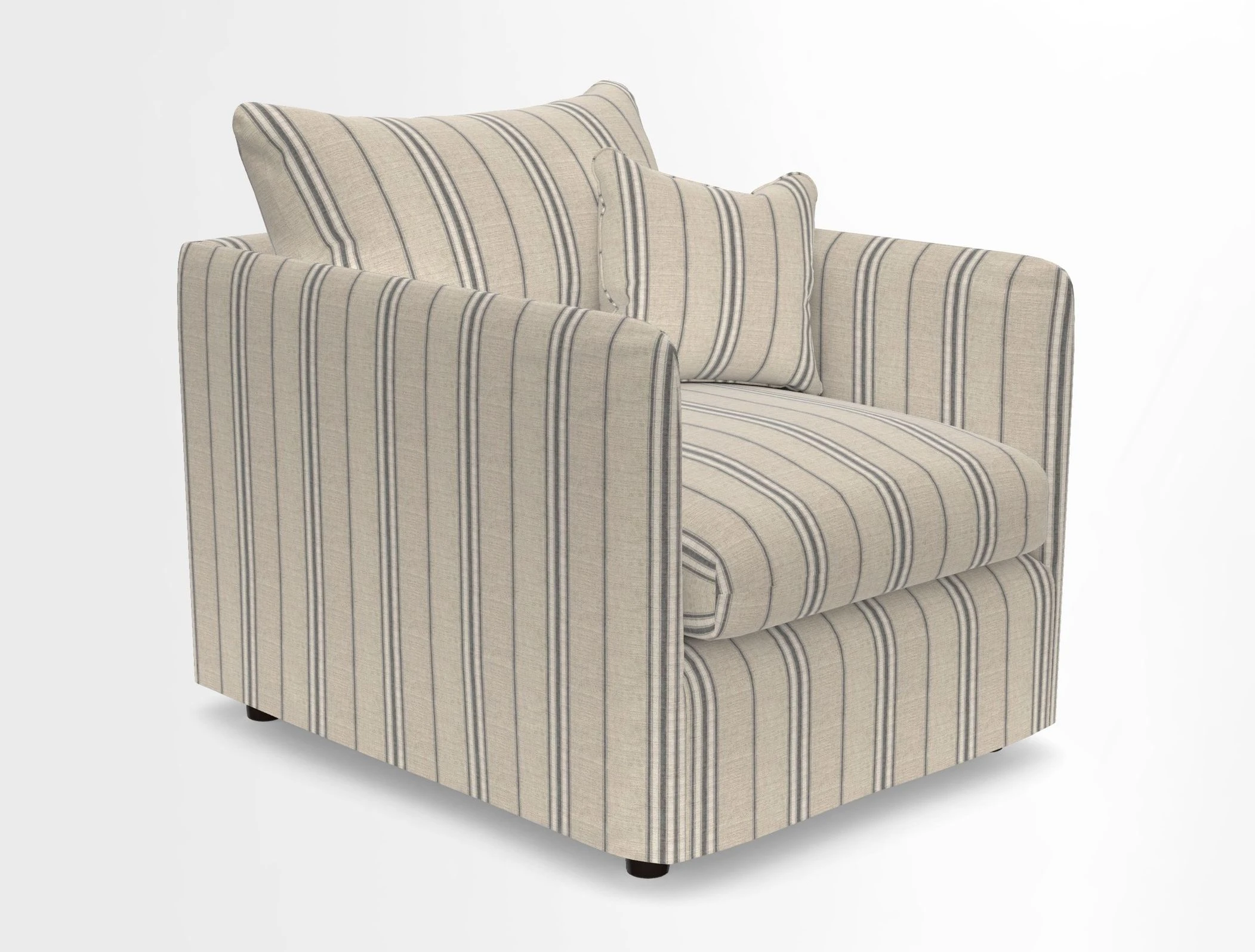 Madehurst Chair in Two Tone Plain Biscuit. Loose cover option available