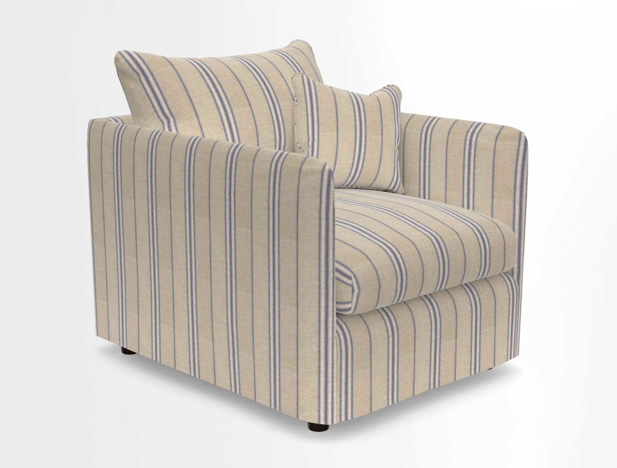 Madehurst Chair in Two Tone Plain Biscuit. Loose cover option available