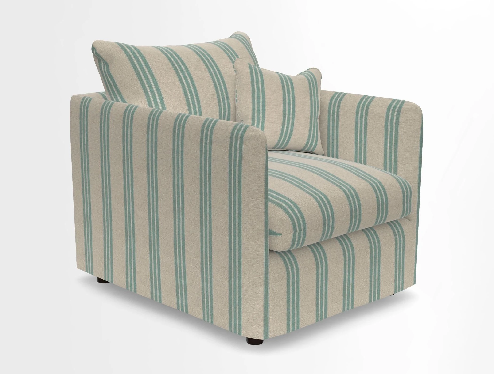 Madehurst Chair in Two Tone Plain Biscuit. Loose cover option available