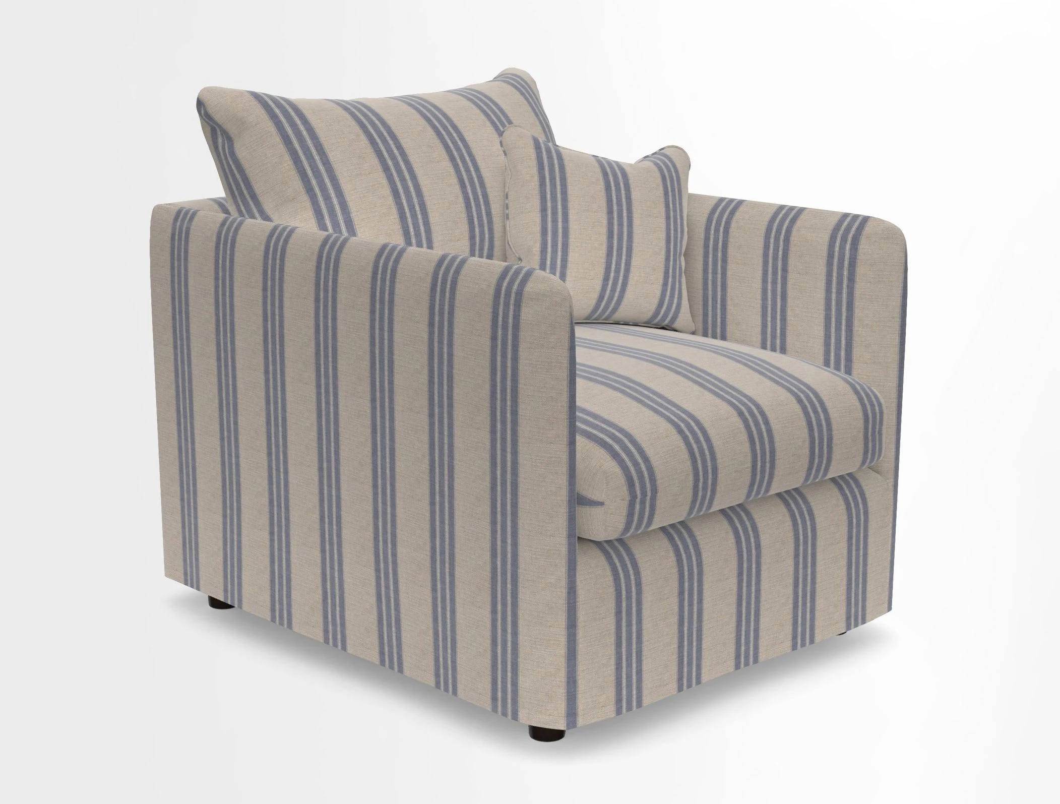 Madehurst Chair in Two Tone Plain Biscuit. Loose cover option available