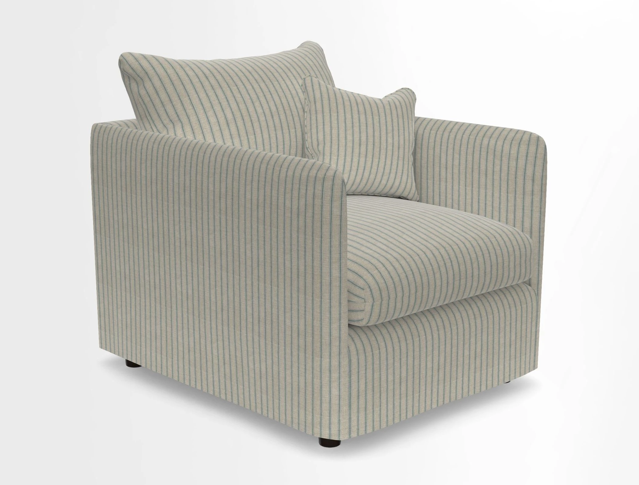 Madehurst Chair in Two Tone Plain Biscuit. Loose cover option available