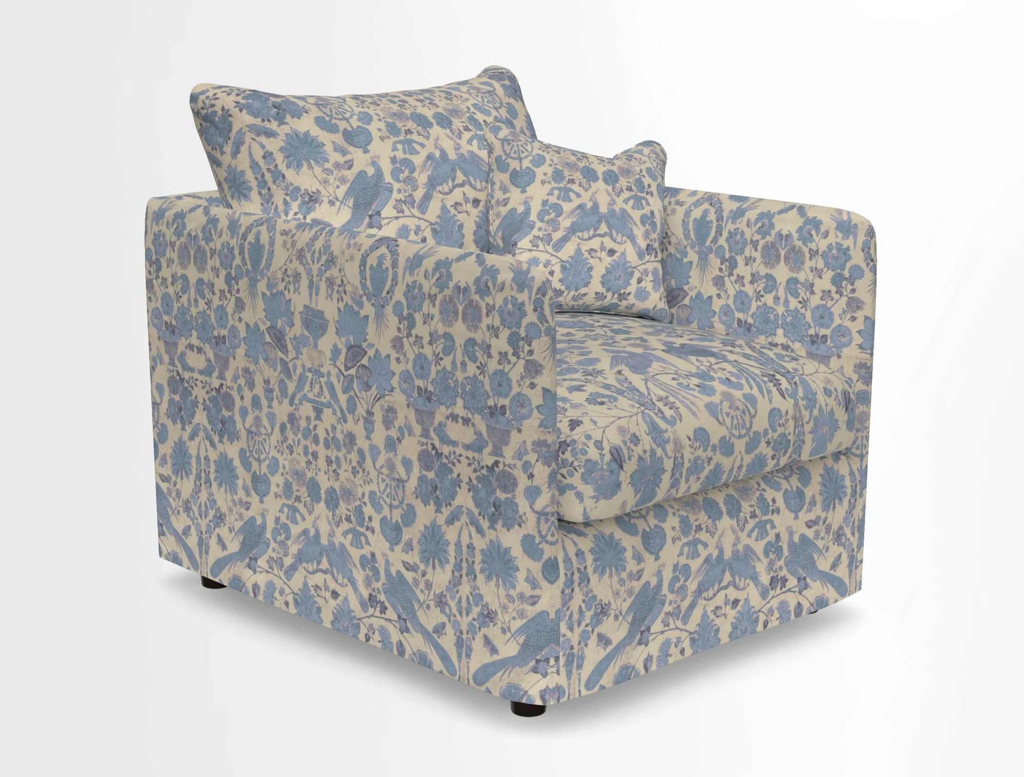Madehurst Chair in Two Tone Plain Biscuit. Loose cover option available