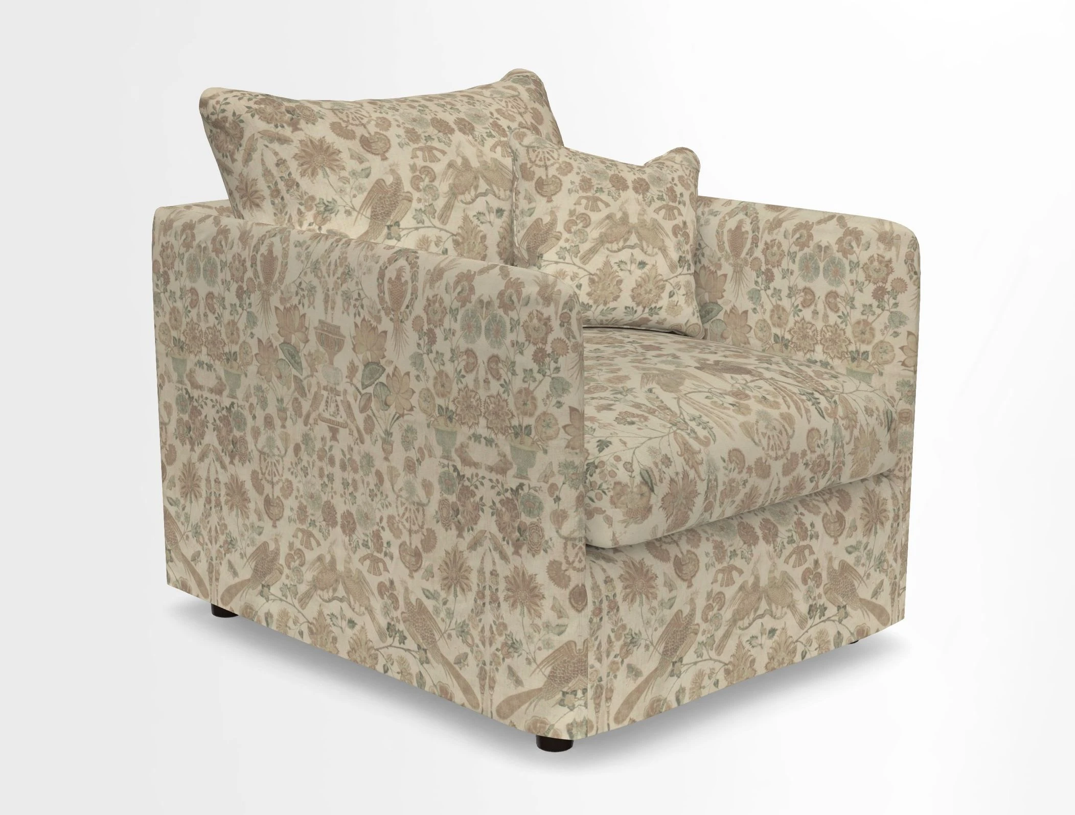 Madehurst Chair in Two Tone Plain Biscuit. Loose cover option available