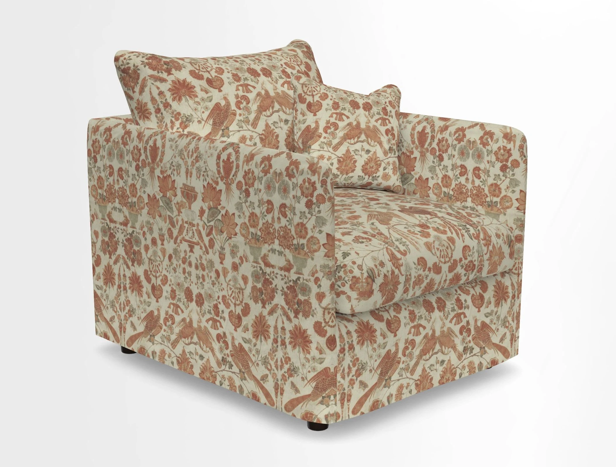 Madehurst Chair in Two Tone Plain Biscuit. Loose cover option available