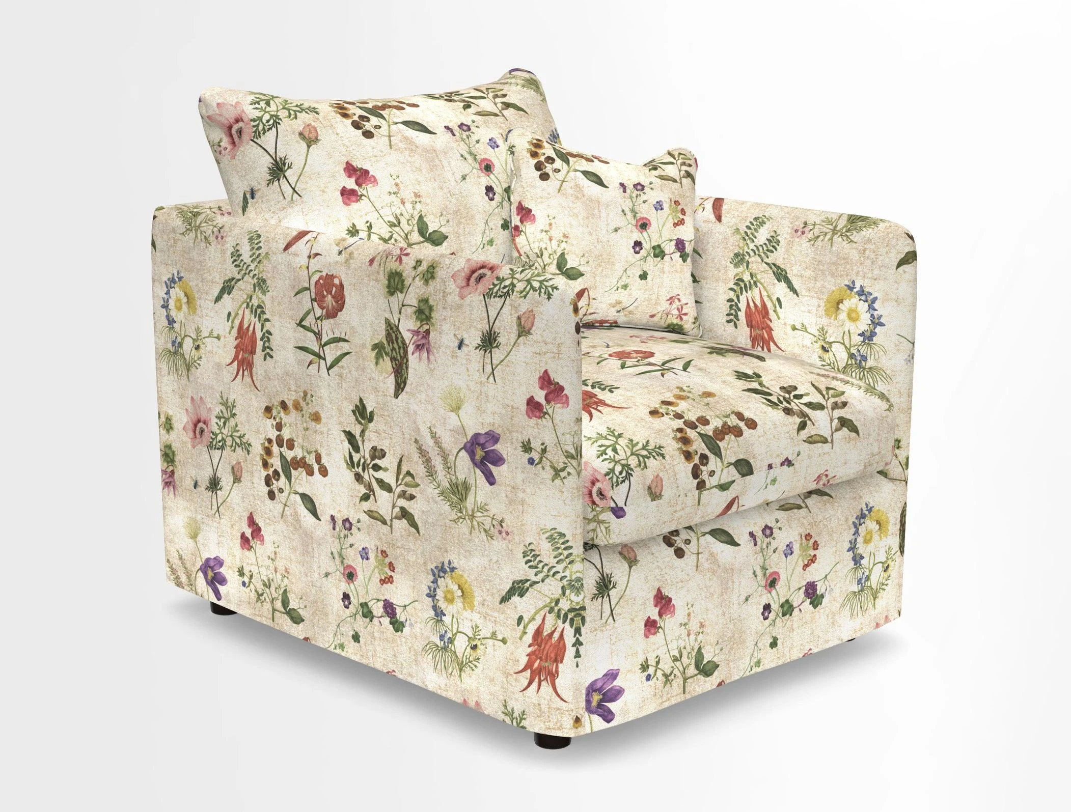 Madehurst Chair in Two Tone Plain Biscuit. Loose cover option available
