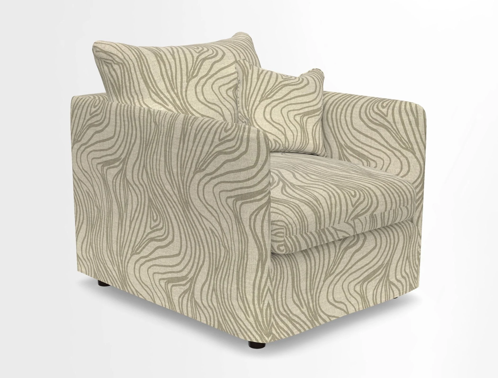 Madehurst Chair in Two Tone Plain Biscuit. Loose cover option available