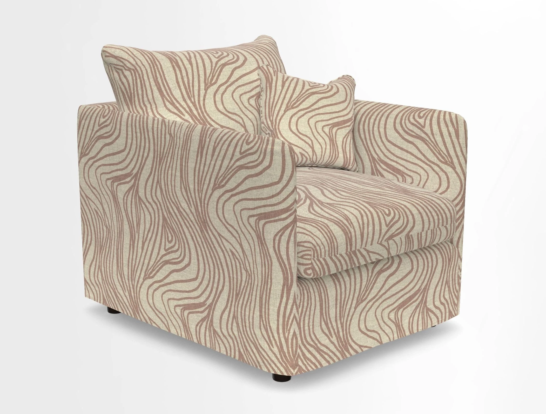 Madehurst Chair in Two Tone Plain Biscuit. Loose cover option available