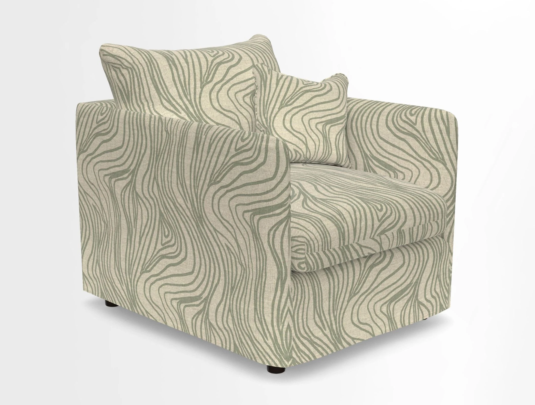 Madehurst Chair in Two Tone Plain Biscuit. Loose cover option available