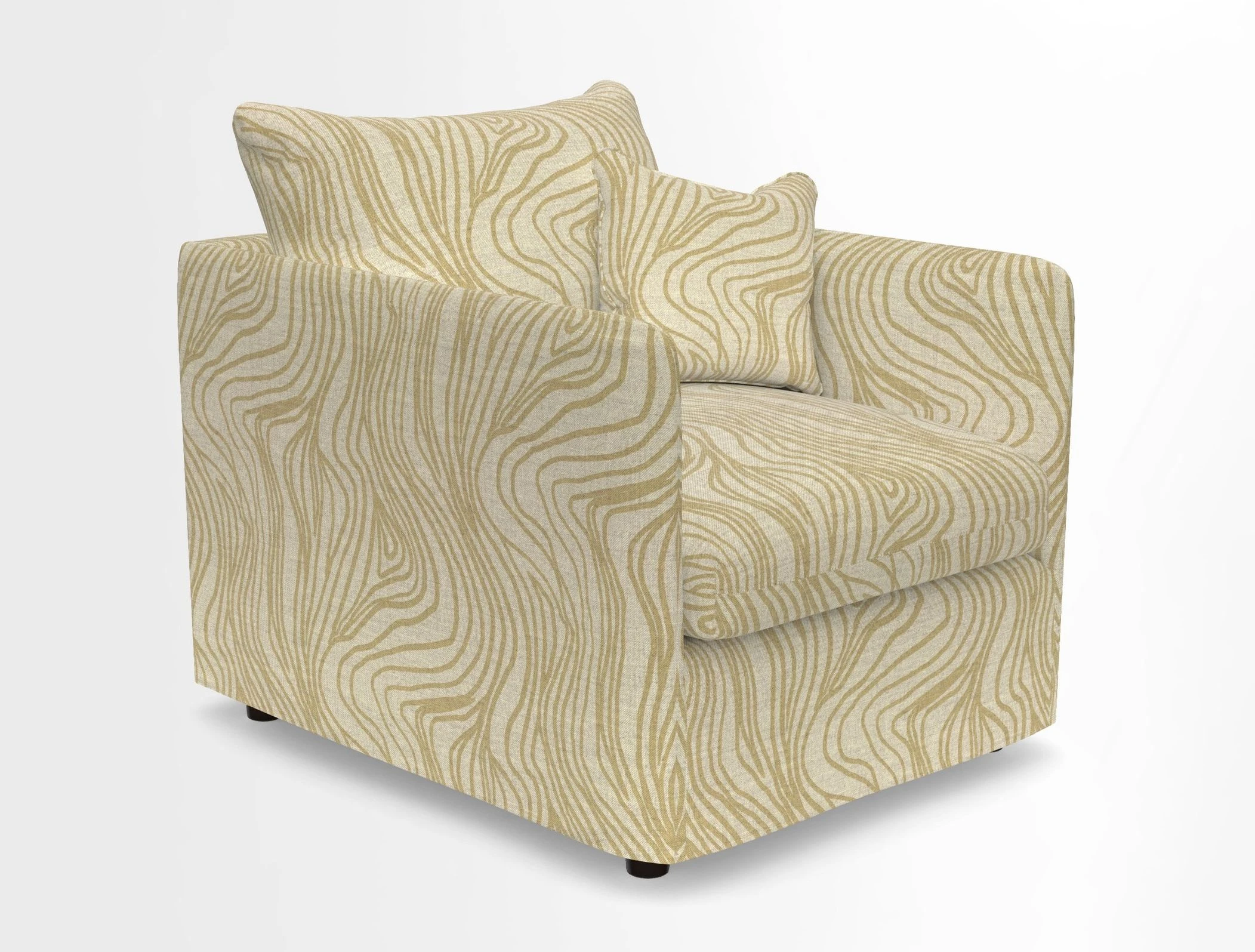 Madehurst Chair in Two Tone Plain Biscuit. Loose cover option available