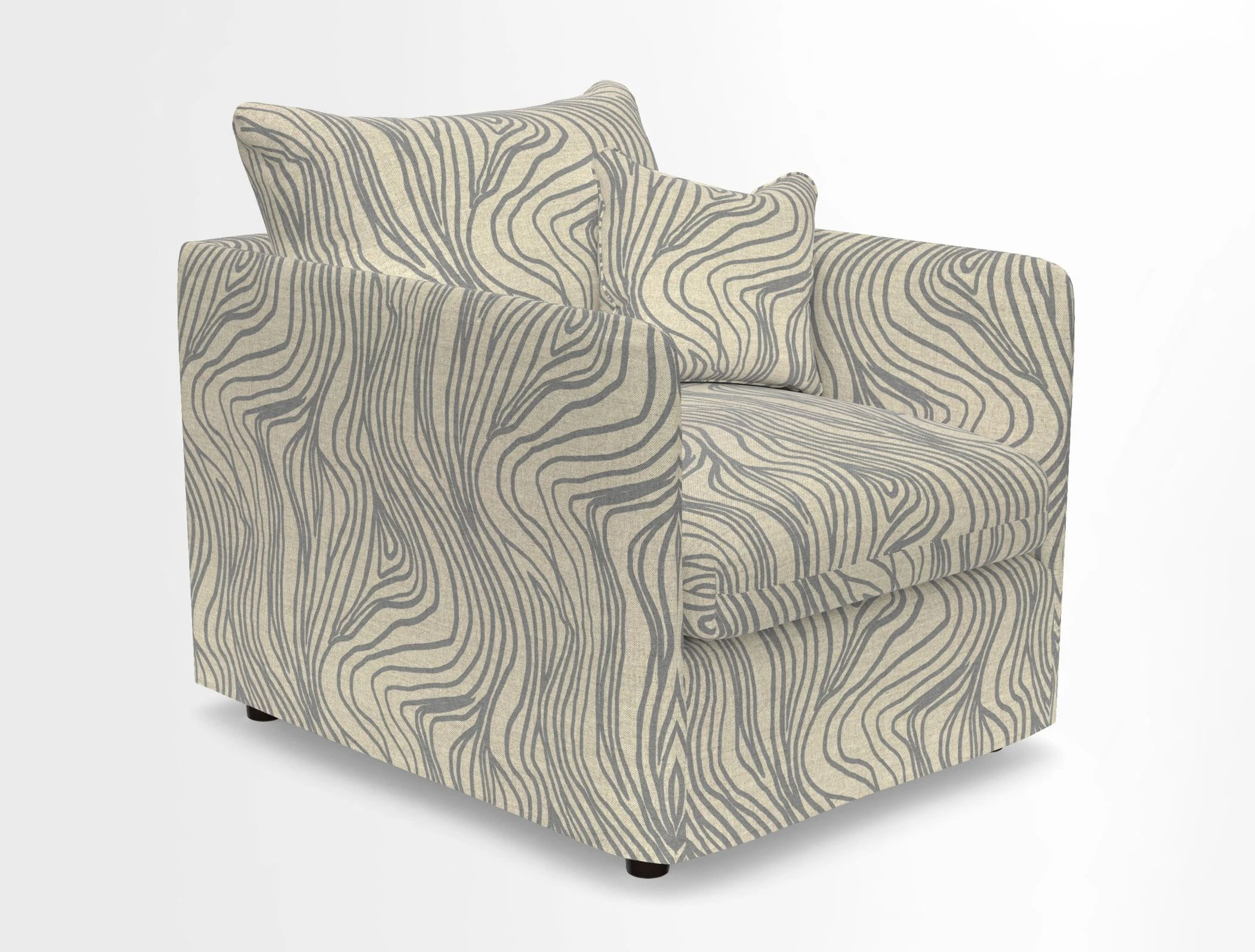 Madehurst Chair in Two Tone Plain Biscuit. Loose cover option available