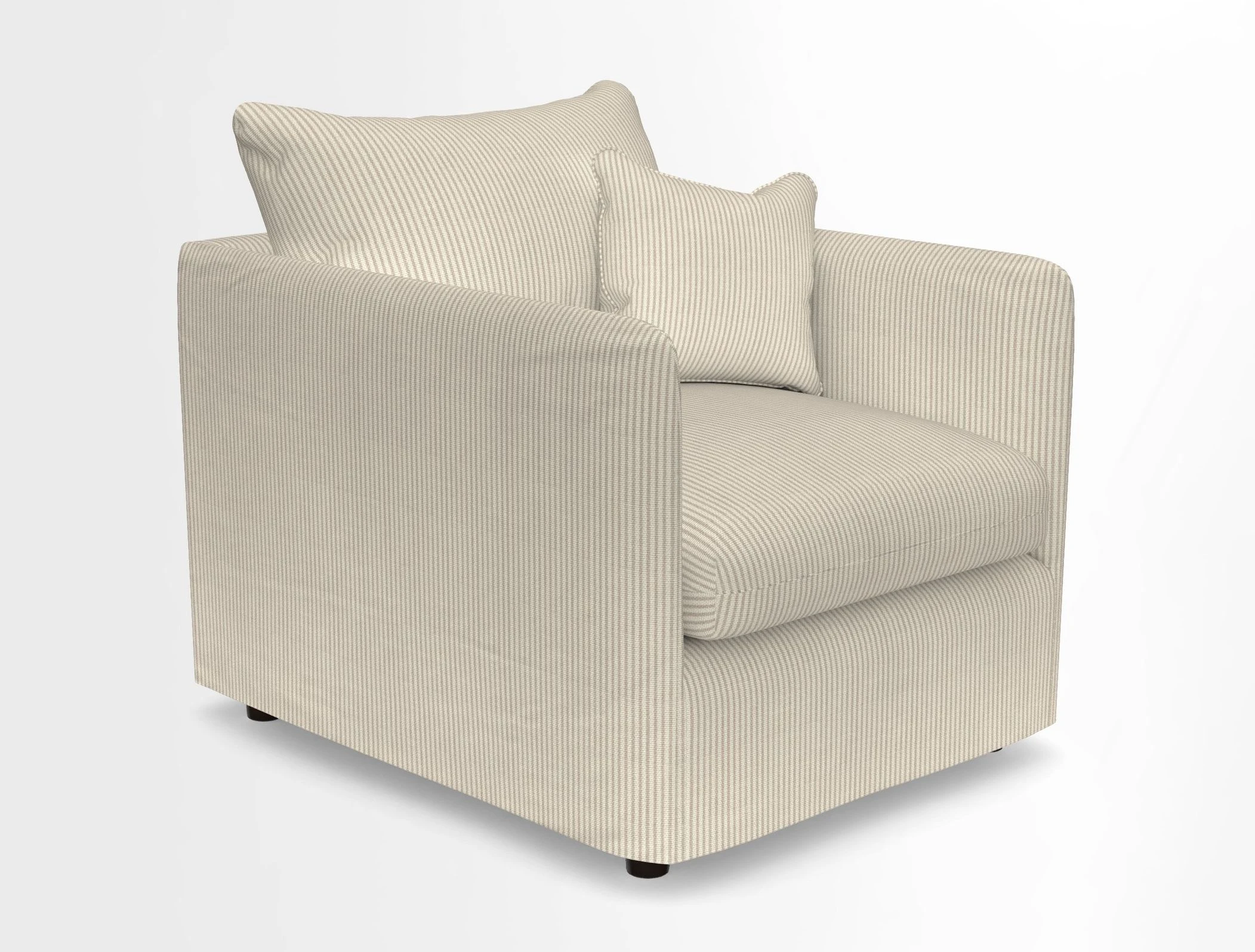 Madehurst Chair in Two Tone Plain Biscuit. Loose cover option available