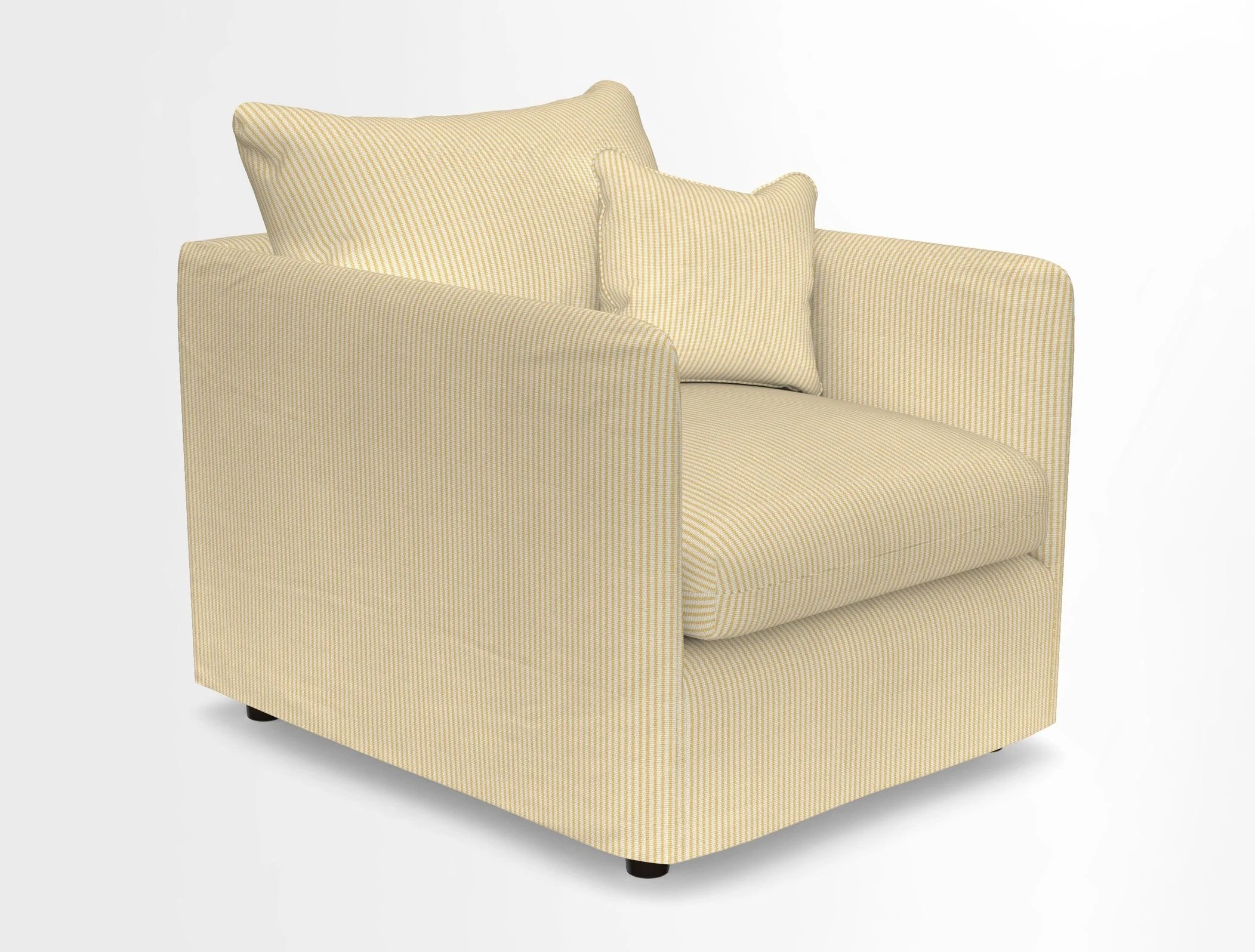 Madehurst Chair in Two Tone Plain Biscuit. Loose cover option available