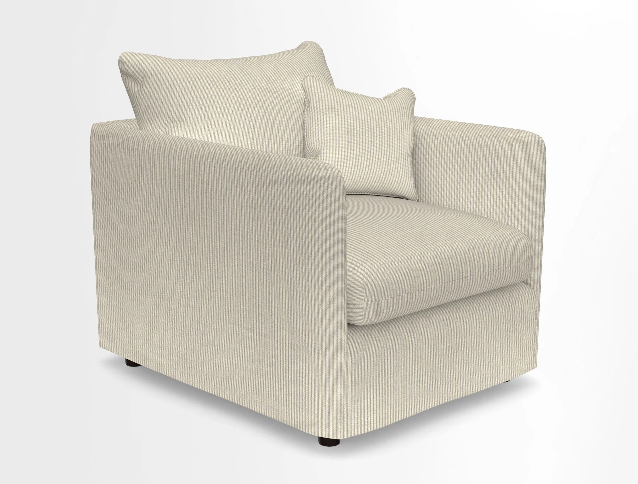 Madehurst Chair in Two Tone Plain Biscuit. Loose cover option available
