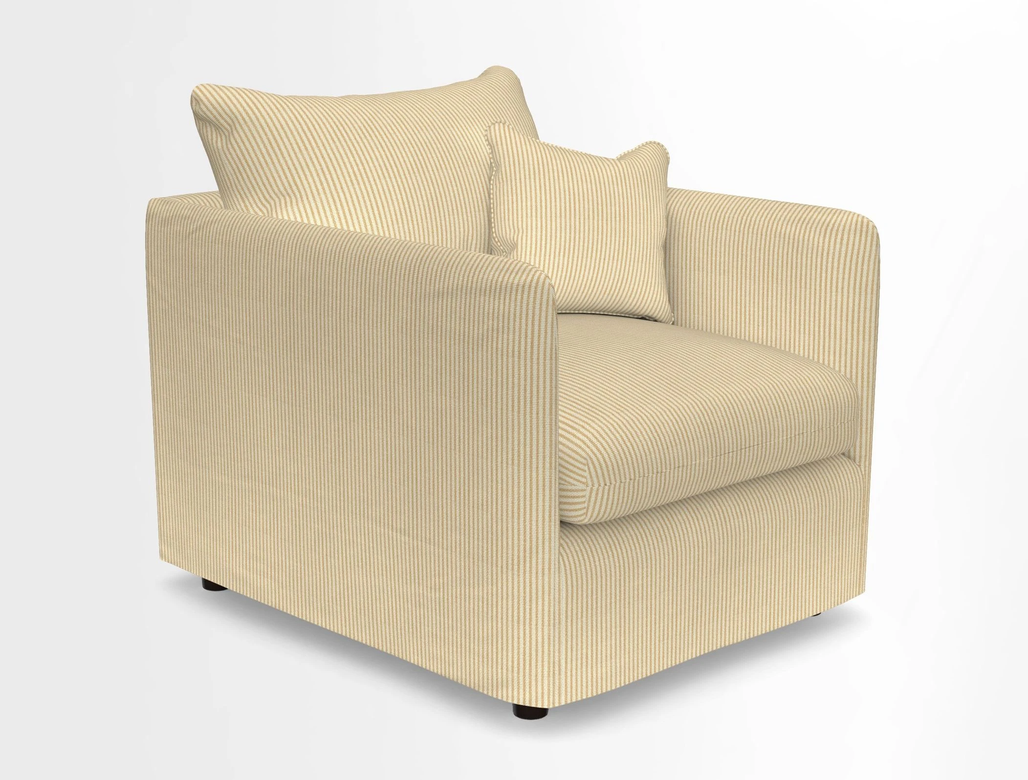 Madehurst Chair in Two Tone Plain Biscuit. Loose cover option available