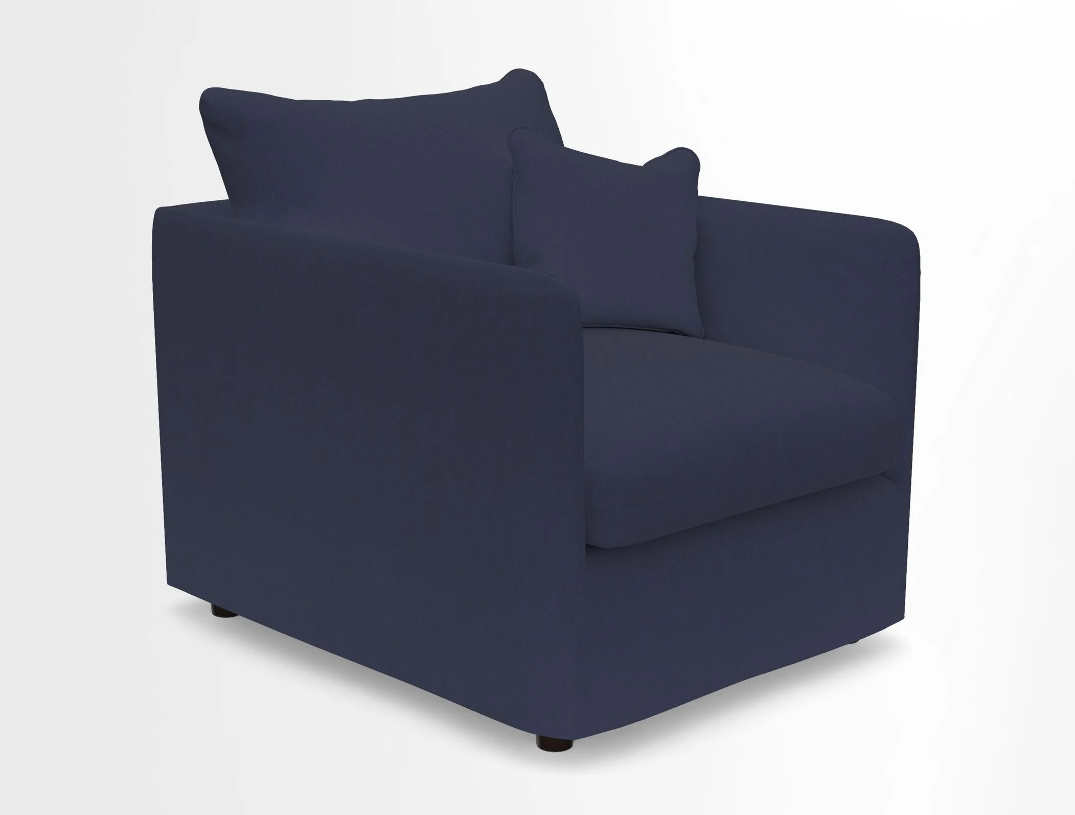 Madehurst Chair in Two Tone Plain Biscuit. Loose cover option available
