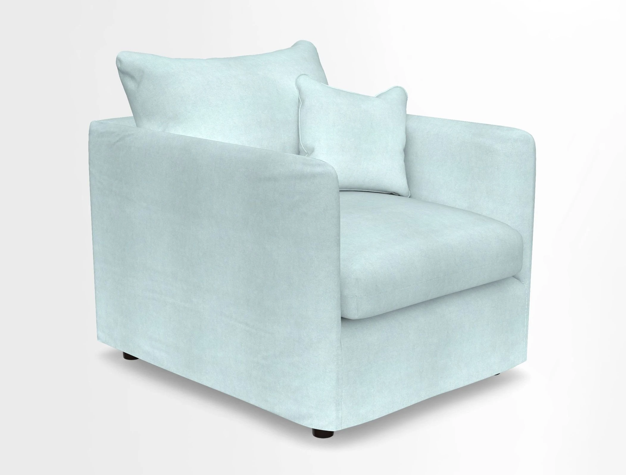 Madehurst Chair in Two Tone Plain Biscuit. Loose cover option available
