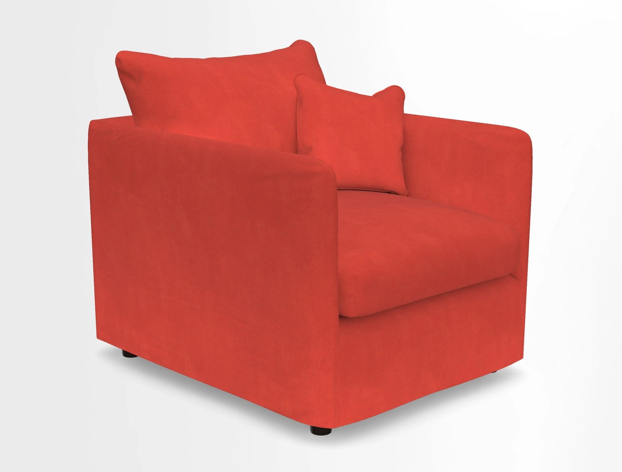 Madehurst Chair in Two Tone Plain Biscuit. Loose cover option available