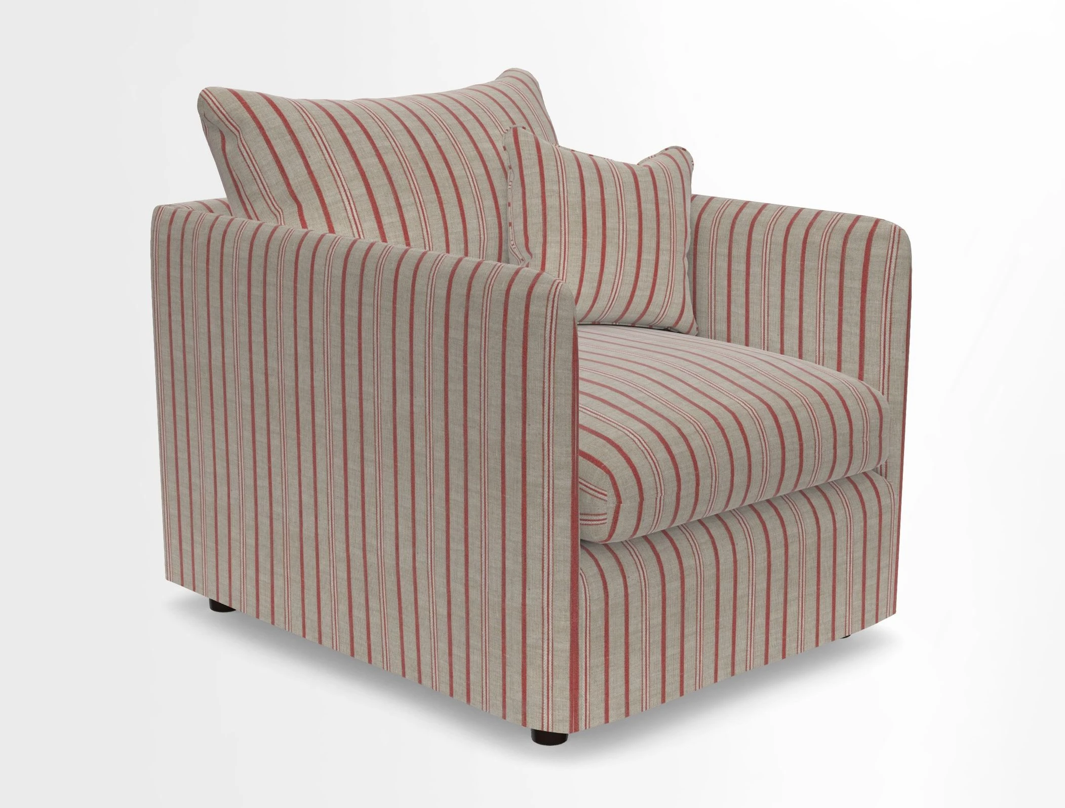 Madehurst Chair in Two Tone Plain Biscuit. Loose cover option available