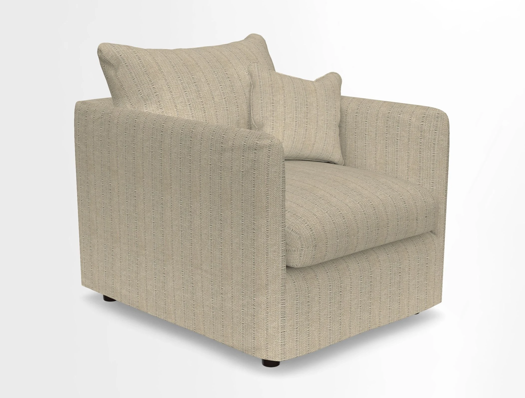 Madehurst Chair in Two Tone Plain Biscuit. Loose cover option available