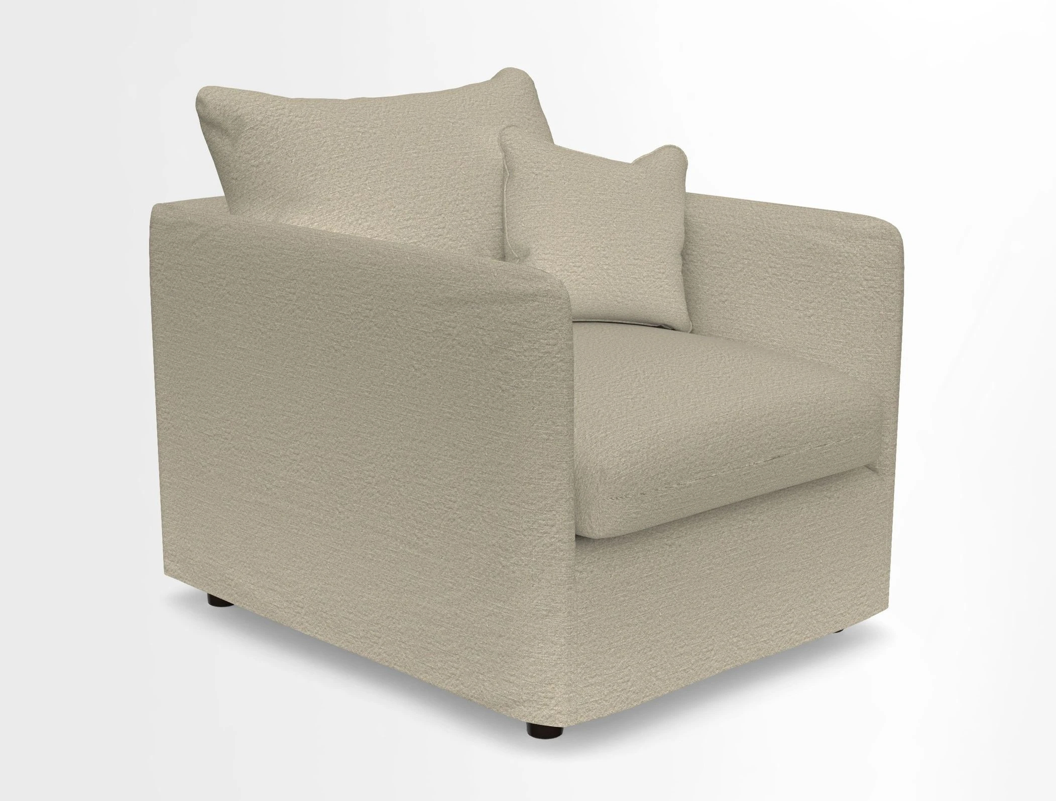 Madehurst Chair in Two Tone Plain Biscuit. Loose cover option available