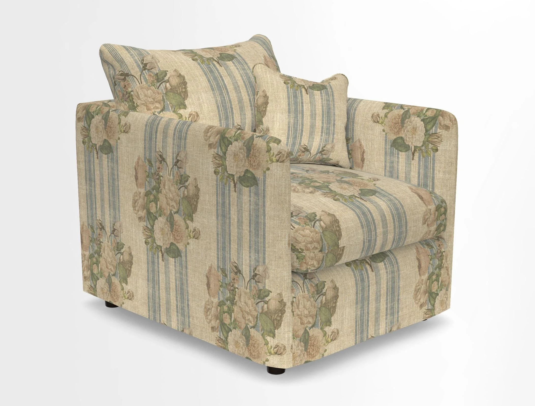 Madehurst Chair in Two Tone Plain Biscuit. Loose cover option available