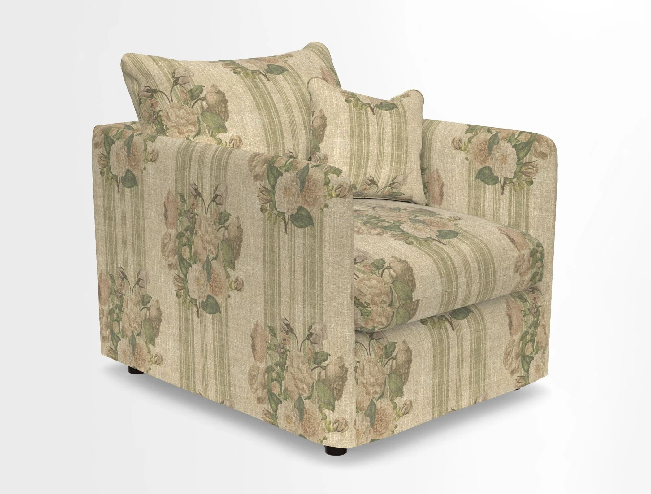 Madehurst Chair in Two Tone Plain Biscuit. Loose cover option available