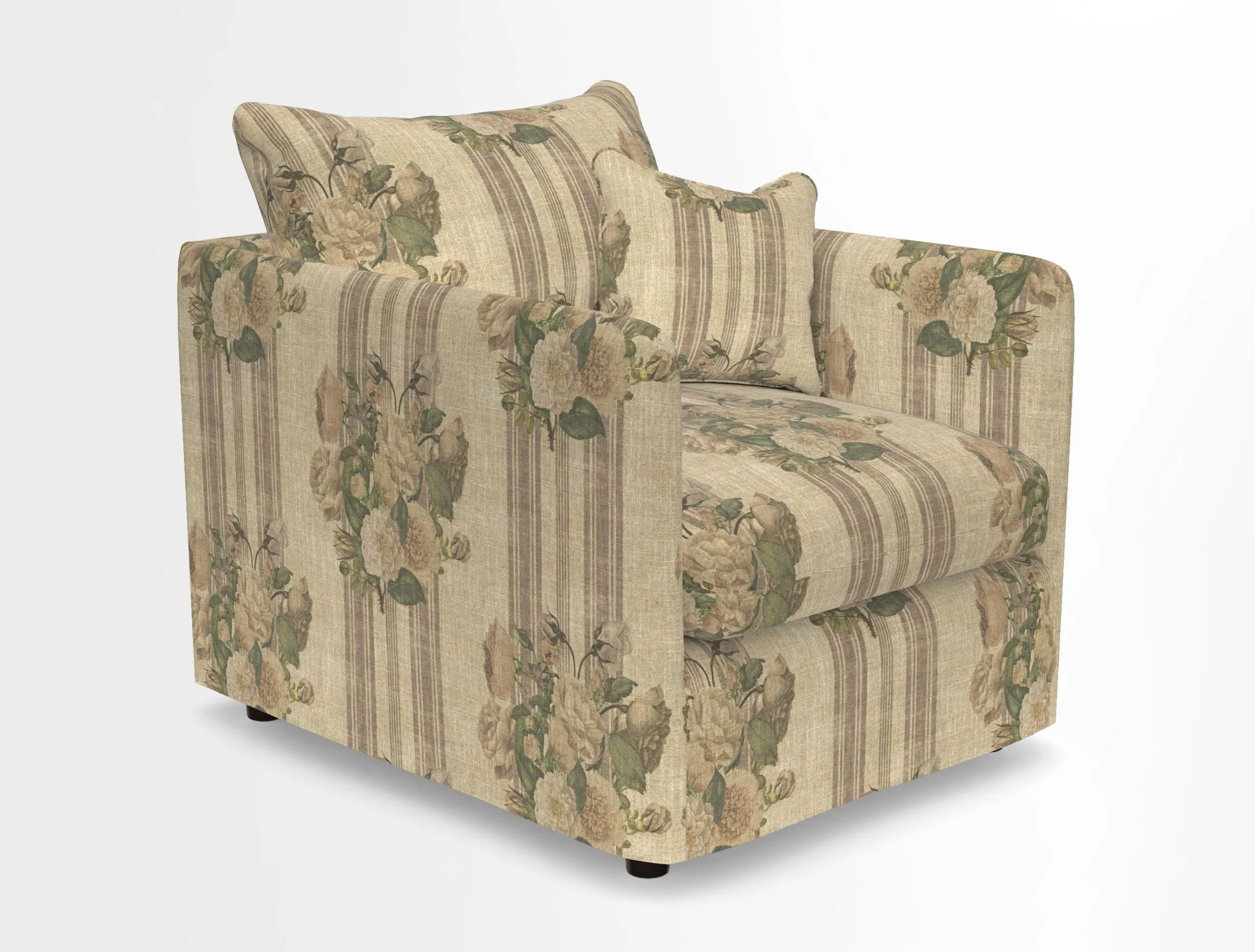 Madehurst Chair in Two Tone Plain Biscuit. Loose cover option available