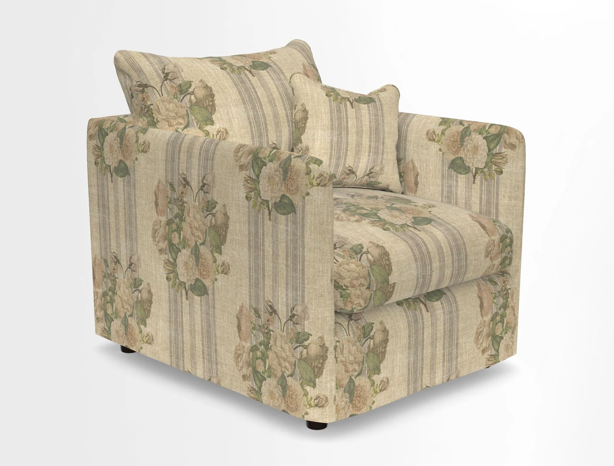 Madehurst Chair in Two Tone Plain Biscuit. Loose cover option available