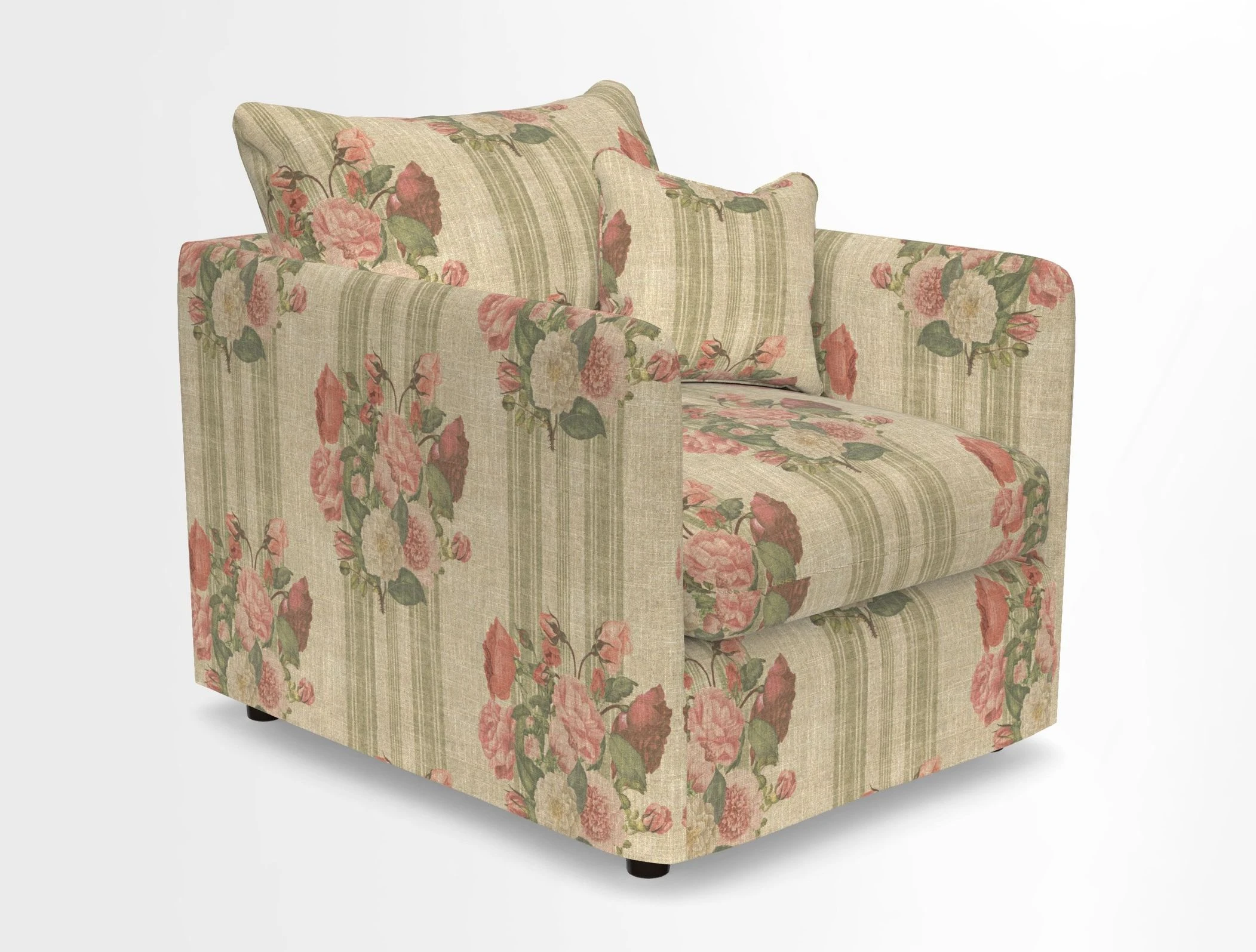 Madehurst Chair in Two Tone Plain Biscuit. Loose cover option available
