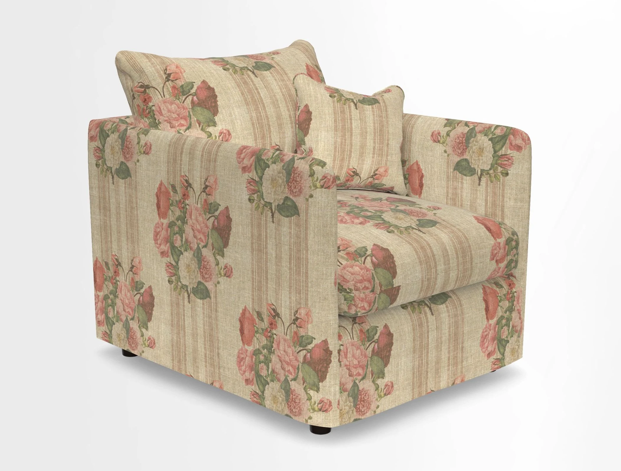 Madehurst Chair in Two Tone Plain Biscuit. Loose cover option available