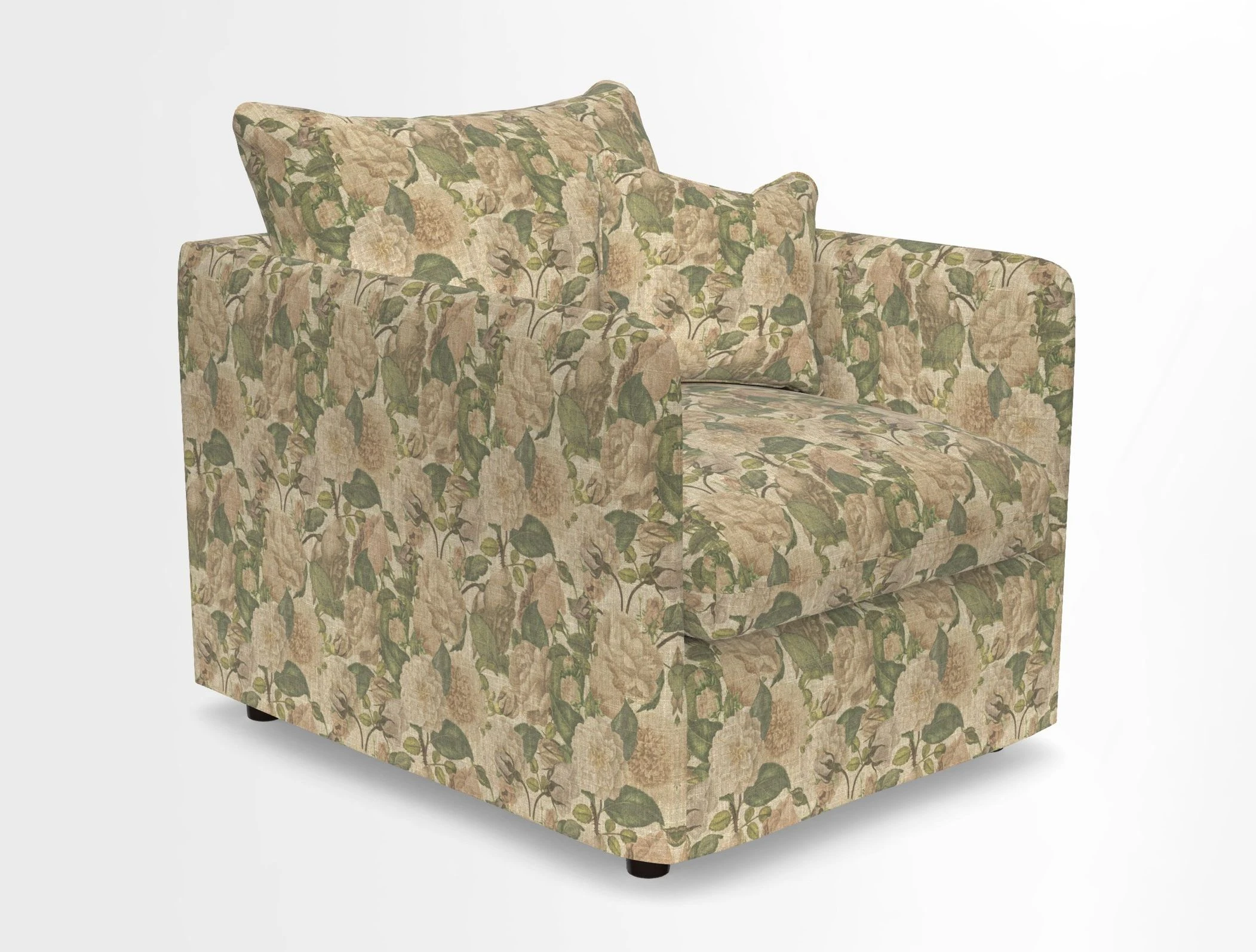 Madehurst Chair in Two Tone Plain Biscuit. Loose cover option available