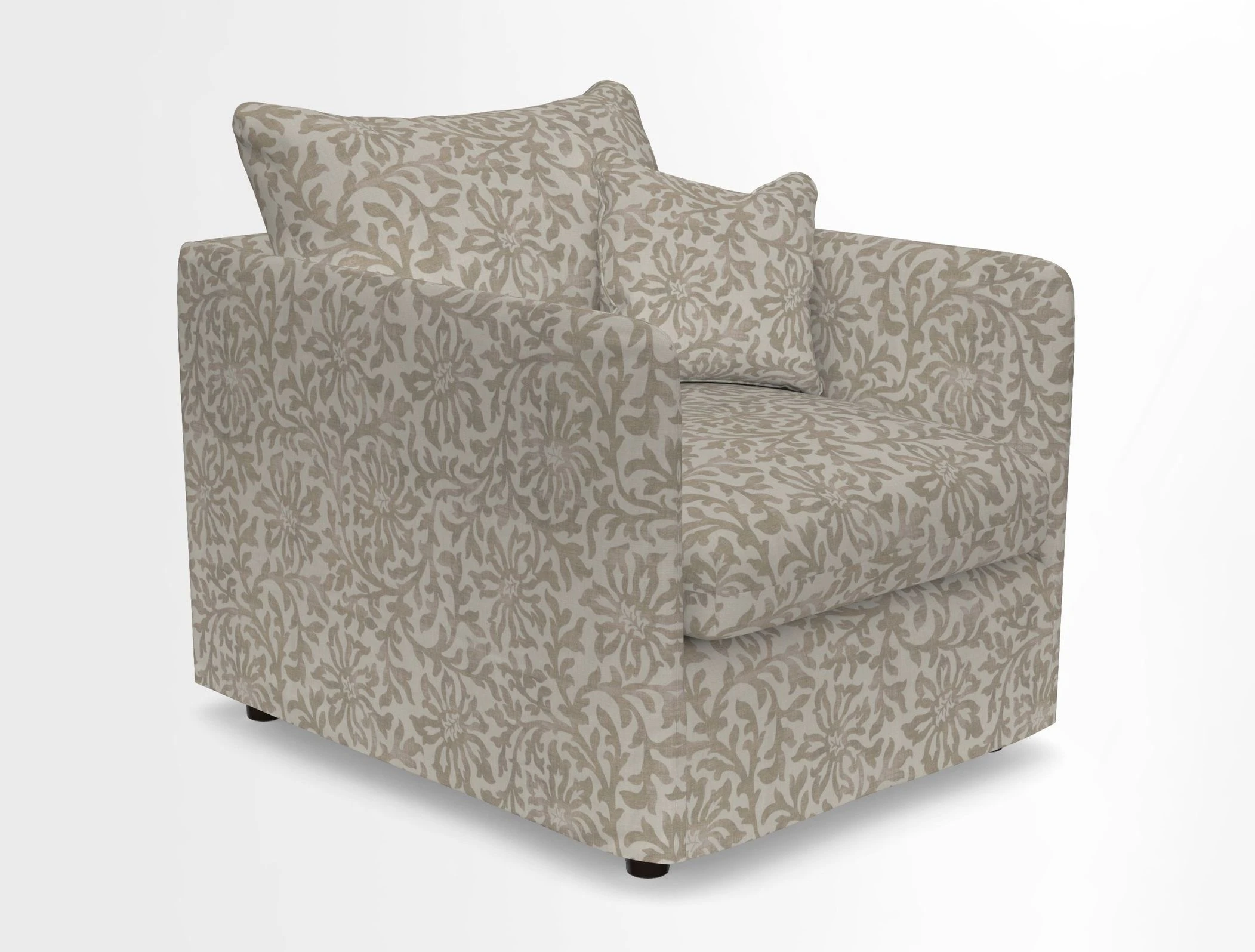 Madehurst Chair in Two Tone Plain Biscuit. Loose cover option available